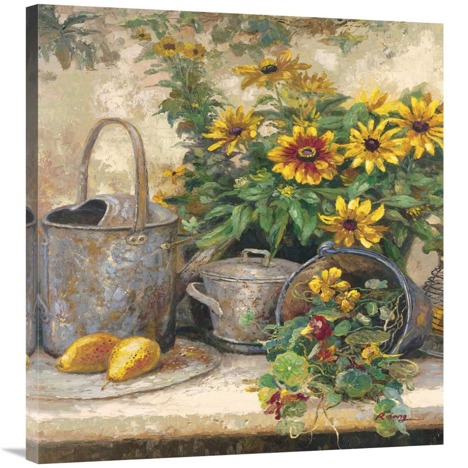 30 x 40 in. Sunflower Garden II Art Print - Hong