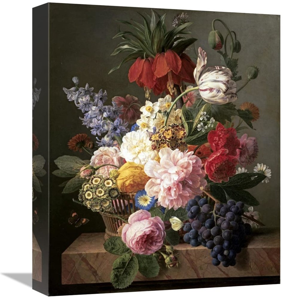 16 in. Flowers & Fruit Art Print - Jan Frans Van Dael