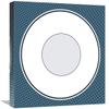18 x 18 in. Mealtime - White on Blue with Dots - Plate Art Print - BG.Studio view 1