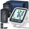 Blood Pressure Machine Upper Arm, 2 Size Cuffs Fit Arms from Medium 9"-17" to Extra Large XL 13"-21", Accurate Automatic Digital BP Kit Home Use, Large Backlit LCD, BP Monitor Dual-User Mode view 1