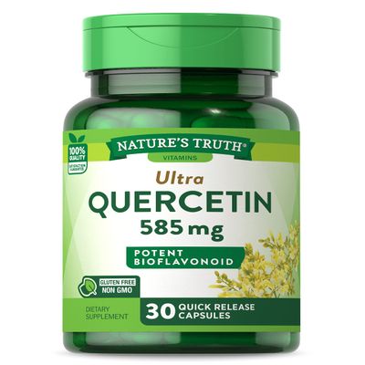 Nature's Truth Quercetin | 585mg | Potent Bioflavonoid | 30 Capsules | Non-GMO & Gluten Free Supplement