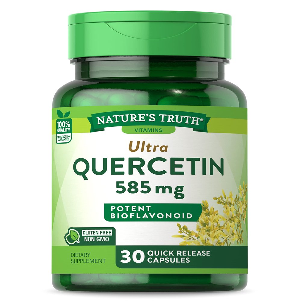 Nature's Truth Quercetin | 585mg | Potent Bioflavonoid | 30 Capsules | Non-GMO & Gluten Free Supplement