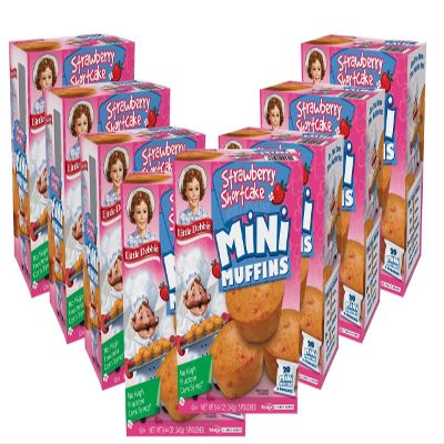 Little Debbie Strawberry Shortcake Mini Muffins, 40-1.7 OZ Pouches (8 Boxes)