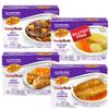 KJ Poultry Kosher for Passover Gluten Free Meals, Matzo Ball Chicken Soup + Beef Goulash + Roast Chicken + Stuffed Cabbage (4 Pack Variety) Prepared Entree Fully Cooked, Shelf Stable Microwave Dinner view 1