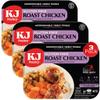 KJ Poultry Kosher for Passover Gluten Free Meals, Roast Chicken with Potato & Carrots, Halal, (3 Pack) Prepared Entree Fully Cooked, Shelf Stable Microwave Dinner, Travel Military Camping view 1