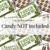 Football Touchdown Birthday Mini Chocolate Candy Bar Sticker Wrappers for Kids, 45 1.4" x 2.6" Wrap Around Labels by AmandaCreation, Great for Party Favors view 3