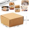 BadenBach 100 PCS Mini Gift Boxes,2.16 x 2.16 x 0.98,Small Cardboard Boxes for Crafts,Mini Paper Jewelry Present Homemade Soap Shipping Boxes for Small Business Art Crafts Party Favors (Brown) view 2