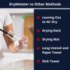 DryMeister Starter Kit - Drying Wand - Quickly Dries the Inside of Narrow Containers (>1.25") - Water Bottles, Carafes, Wine Glasses, Champagne Flutes, Water Bladders, Reusable Bags - Rack Alternative view 3
