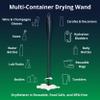 DryMeister Starter Kit - Drying Wand - Quickly Dries the Inside of Narrow Containers (>1.25") - Water Bottles, Carafes, Wine Glasses, Champagne Flutes, Water Bladders, Reusable Bags - Rack Alternative view 4