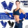 2 Pair Elbow Pads Volleyball Sport Breathable Protective Support Gel Pad Arm Compression Sleeves for Teen Girls Boys Basketball Football Skating(Black, Blue) view 2