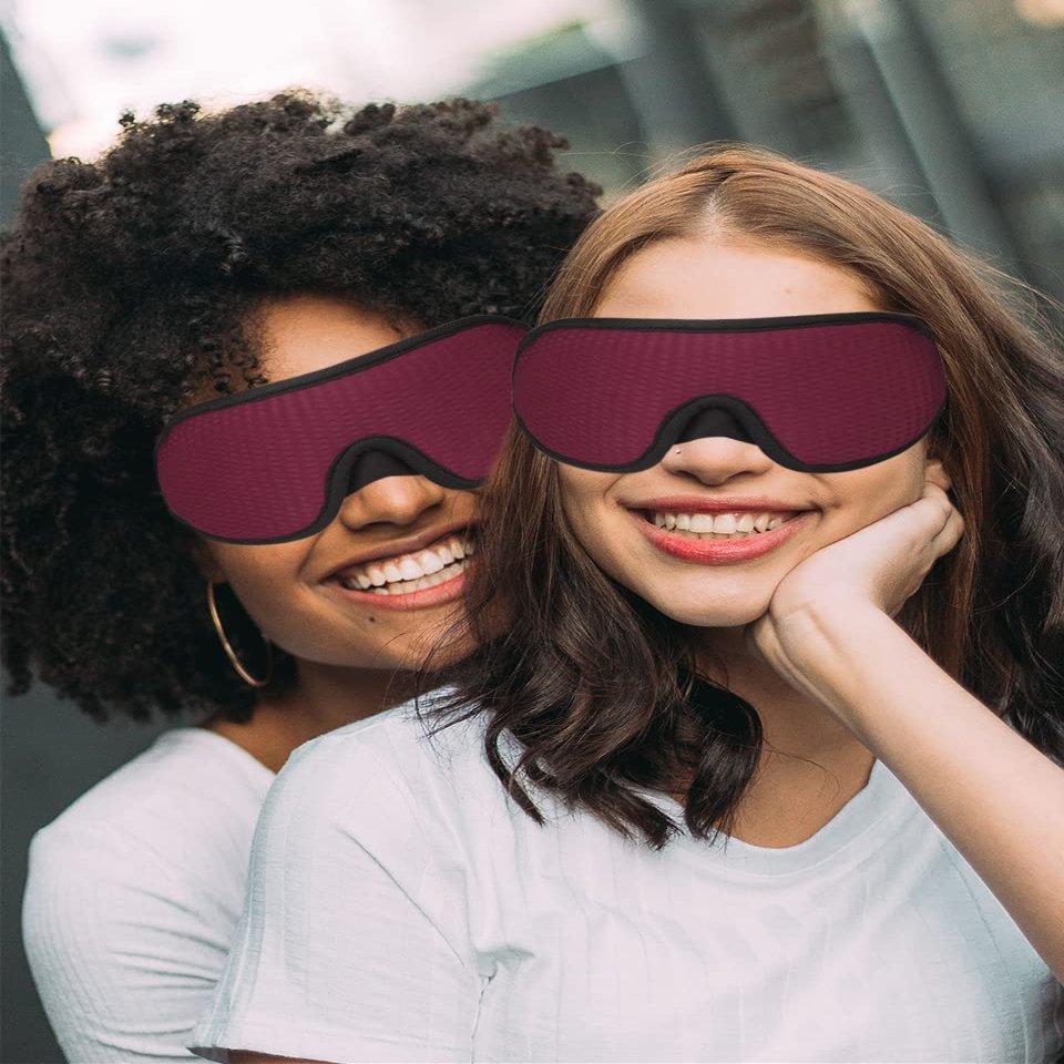 2 PackWeighted Sleep Mask for Women MrsJeggy 3D Sleep Mask for Men, Weighted BlindfoldLight Blocking Eye Mask for Sleeping with Soft Comfort Strap for Good Dream Anytime .