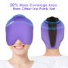 ComfiTECH Head Ice Pack Wrap Cold Cap Cooling Gel Hat, Medium, Purple view 3