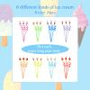24pc Reusable Ice Cream Straws,Plastic Ice Cream Party Favors Popsicle Drinking Straws as Birthday Party Supplies Decorations for Goodie Gifts for People with 2 PCS Cleaning Brushes view 2