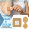 100 Pcs Spot Bandages Flexible Fabric Adhesive Knuckle Fingertip Bandages for Wound Care and First Aid Supplies, 3 Assorted Sizes view 2
