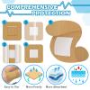 100 Pcs Spot Bandages Flexible Fabric Adhesive Knuckle Fingertip Bandages for Wound Care and First Aid Supplies, 3 Assorted Sizes view 3