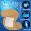 100 Pcs Spot Bandages Flexible Fabric Adhesive Knuckle Fingertip Bandages for Wound Care and First Aid Supplies, 3 Assorted Sizes view 4