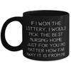If I Won The Lottery, I Would Pick The Best Nursing Home Just For You No Matter How. Mommy 11oz 15oz Mug, Useful Mommy, Cup For Mom view 1