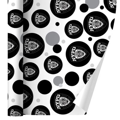 GRAPHICS & MORE NYPD B&W Shield Premium Gift Wrap Wrapping Paper Roll 12ft