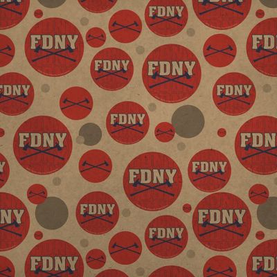 GRAPHICS & MORE FDNY Axe Pattern Premium Kraft Gift Wrap Wrapping Paper Roll