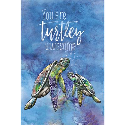 Tree-Free Greetings - All Occasion Cards - Artful Designs - 12 Cards + White Envelopes - Made in USA - 100% Recycled Paper - 4"x6" - Turtley Awesome (FS60010)
