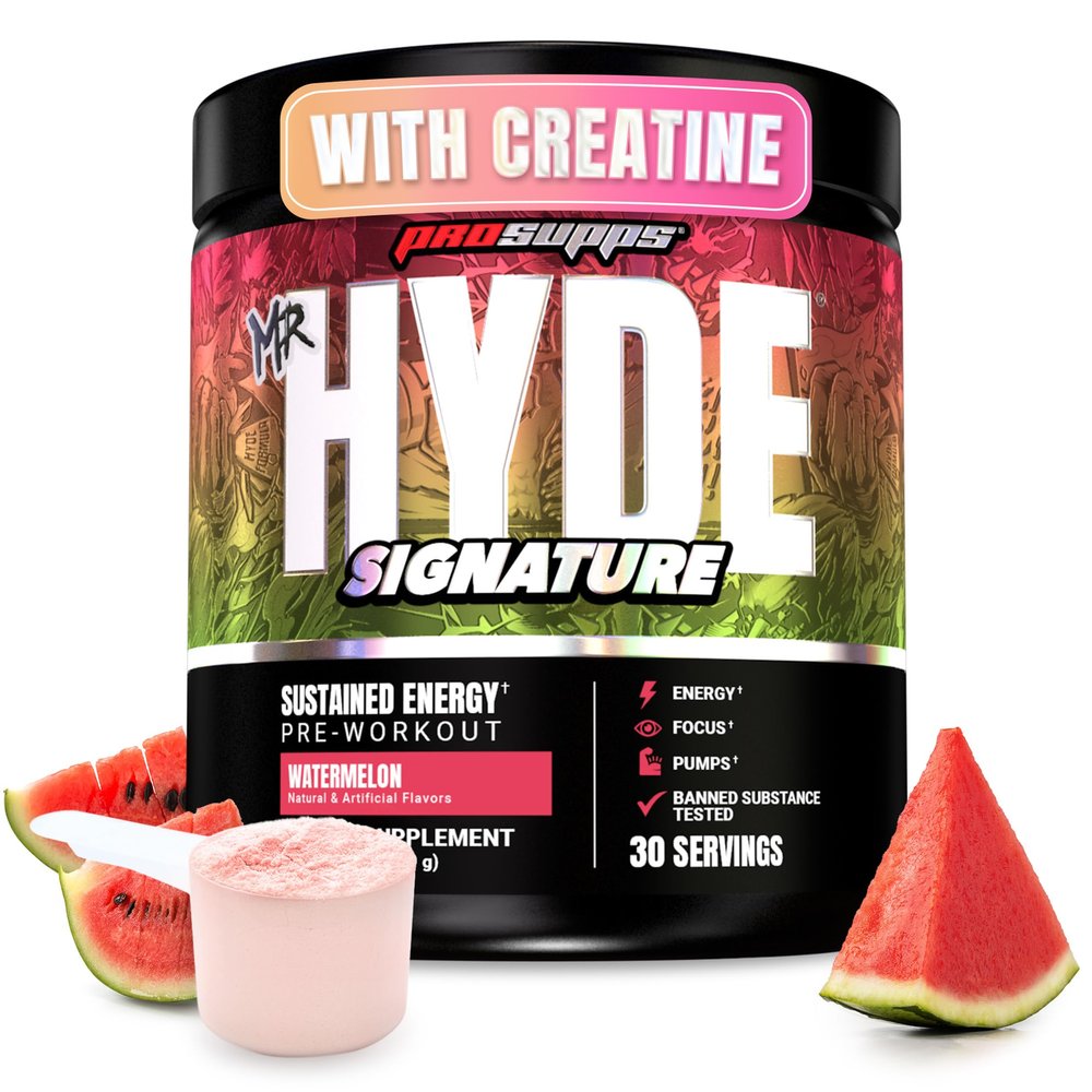 ProSupps Mr. Hyde Signature Pre Workout Powder with Creatine, Beta Alanine & Caffeine - Performance, Energy & Endurance - Clean Fitness & Gym Supplements for Men & Women (Watermelon, 30 Servings)