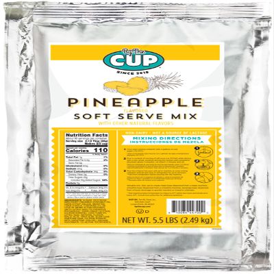 By The Cup Non-Dairy Pineapple Soft Serve Mix, Gluten Free, 5.5 lb (Pack of 4)