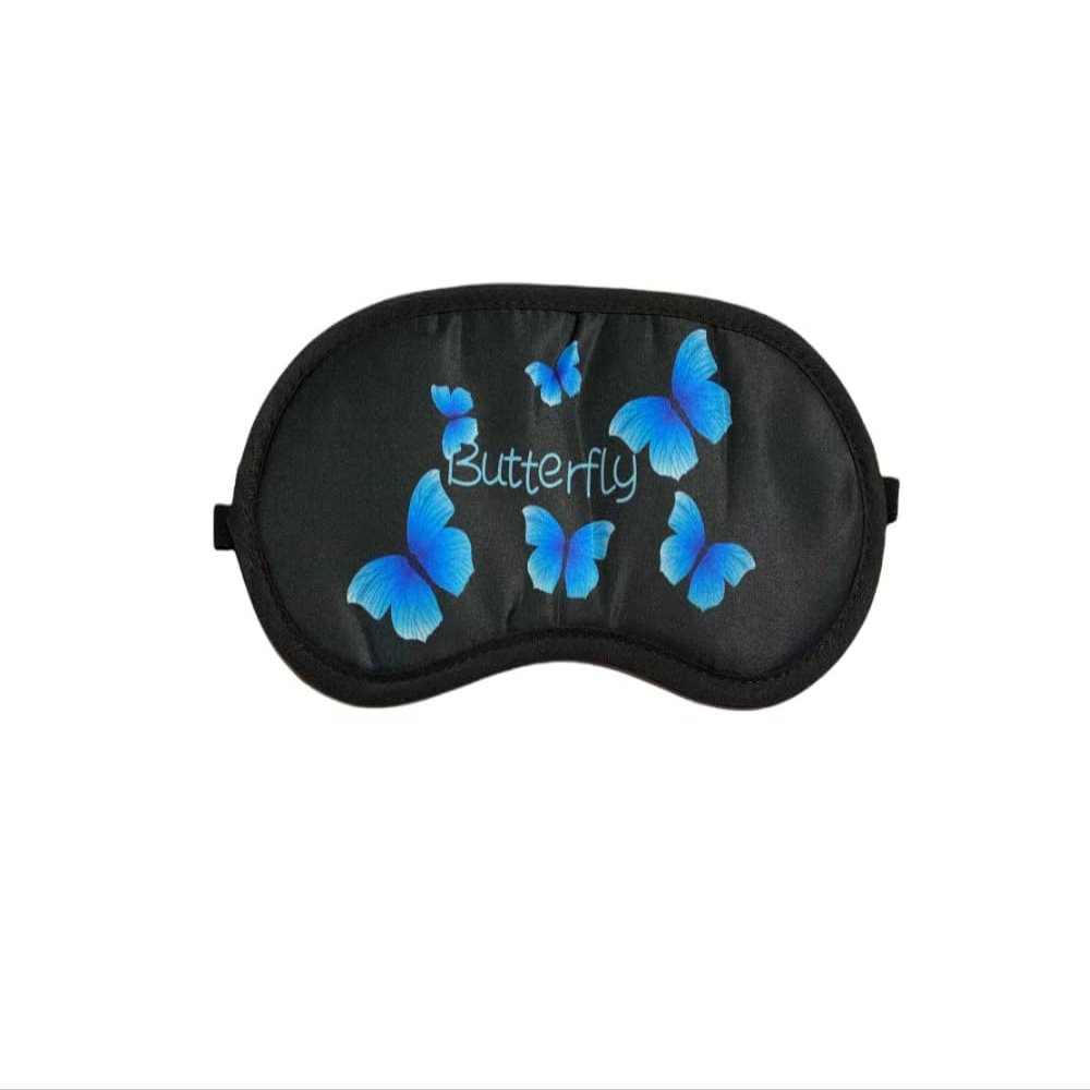 Colorful & Fun Butterfly Theme Sleeping Mask w/Elastic Back for Sleep or Travel (Style 667E)