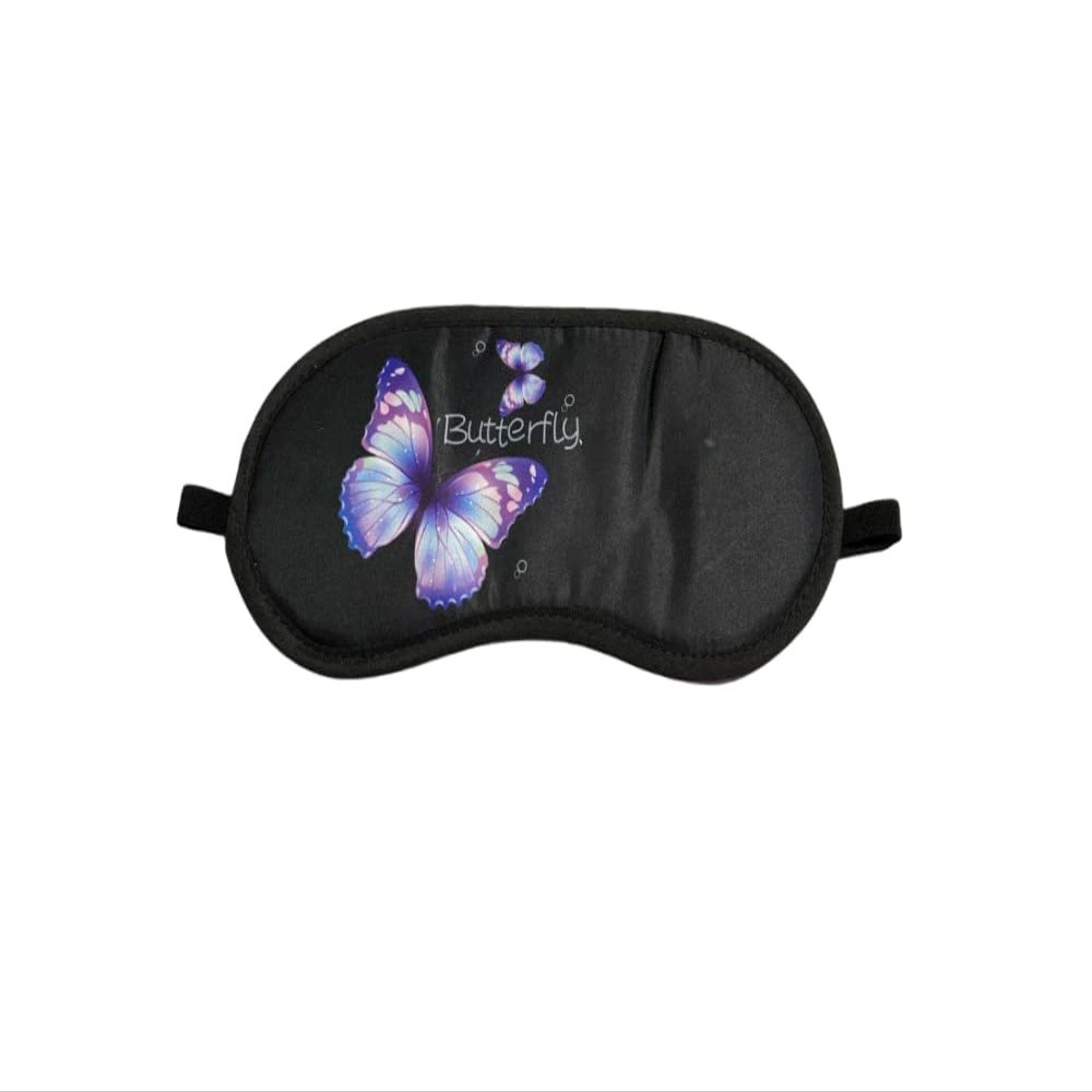 Colorful & Fun Butterfly Theme Sleeping Mask w/Elastic Back for Sleep or Travel (Style 664E)