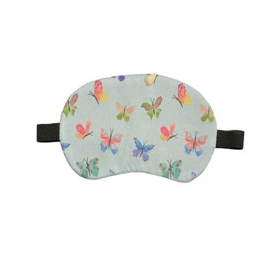 Butterfly Theme Sleeping Mask w/Elastic Back for Sleep or Travel (Blue)