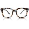 JiSoo Square Oversized Reading Glasses Women 2.25, Chunky Stylish Designer Readers 2.25 Women with Spring Hinge, Blue Quartz 2.25 view 1