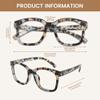 JiSoo Square Oversized Reading Glasses Women 2.25, Chunky Stylish Designer Readers 2.25 Women with Spring Hinge, Blue Quartz 2.25 view 4