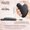 Nuanchu Stainless Steel Gua Sha Facial Tools Metal Guasha Tool for Face Body Jawline Shaper, Double Chin Reducer, Puffiness Reducing, Lymphatic Drainage Massager Skin Care Gift with Pouch(Black) view 2