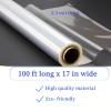 shareluck 100ft Clear Cellophane Wrap Roll-100ft long x17 inches wide Cellophane Roll - Clear Cellophane Bags large For Flower Wrapping, Gift Basket Wrap|Food Grade Specifications view 2