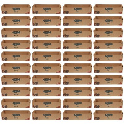 100pcs Snack Containers Oil-Proof Paper Packaging for Fries Hot Dogs Safe Perfect for Outdoor Events