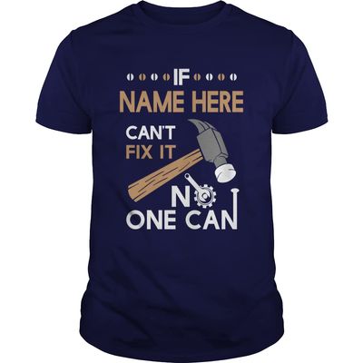 PRINT9GIFT Customized If Papa Cant Fix It No One Can Personalized Shirt Gift for Fathers Day Birthday Christmas L Navy