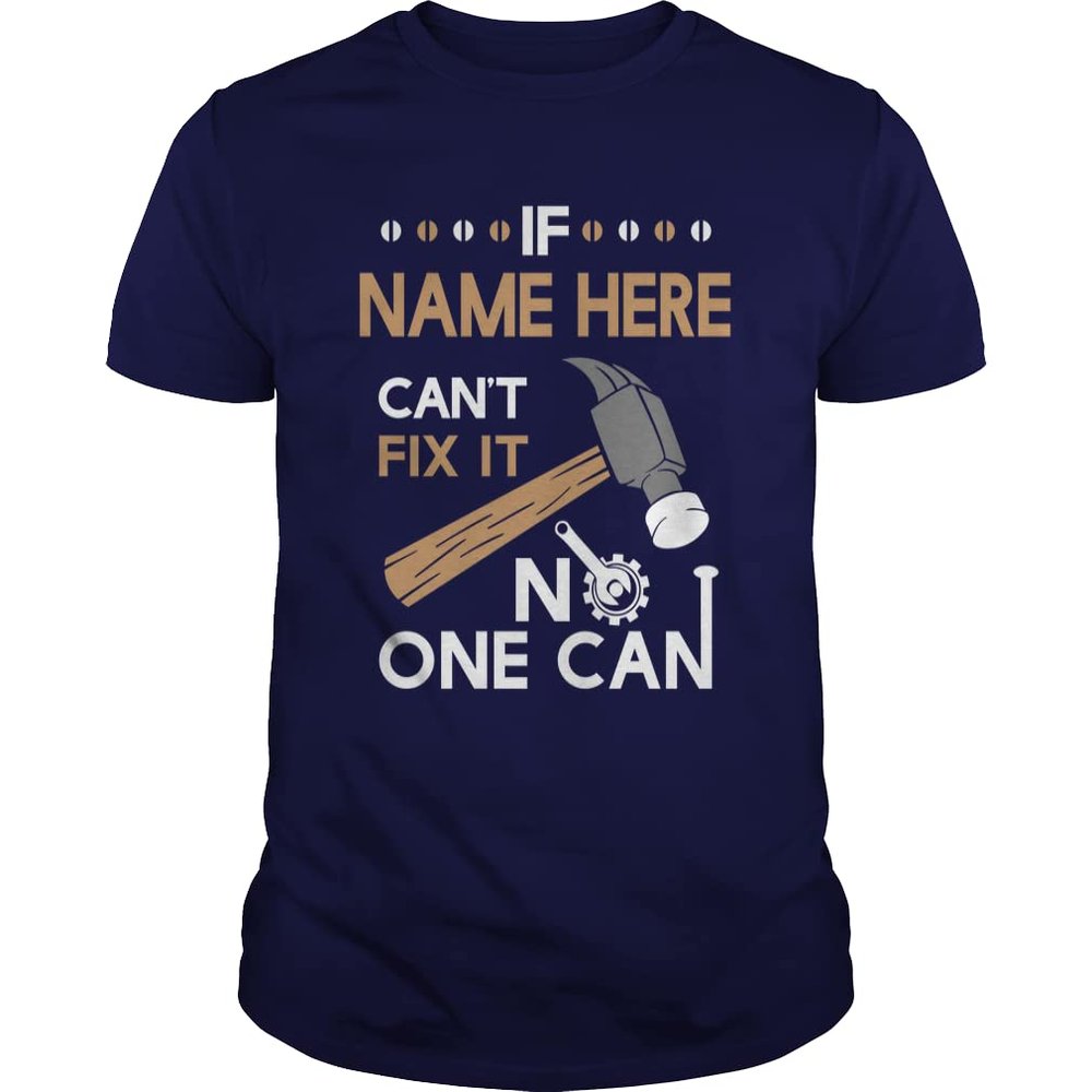 PRINT9GIFT Customized If Papa Cant Fix It No One Can Personalized Shirt Gift for Fathers Day Birthday Christmas L Navy