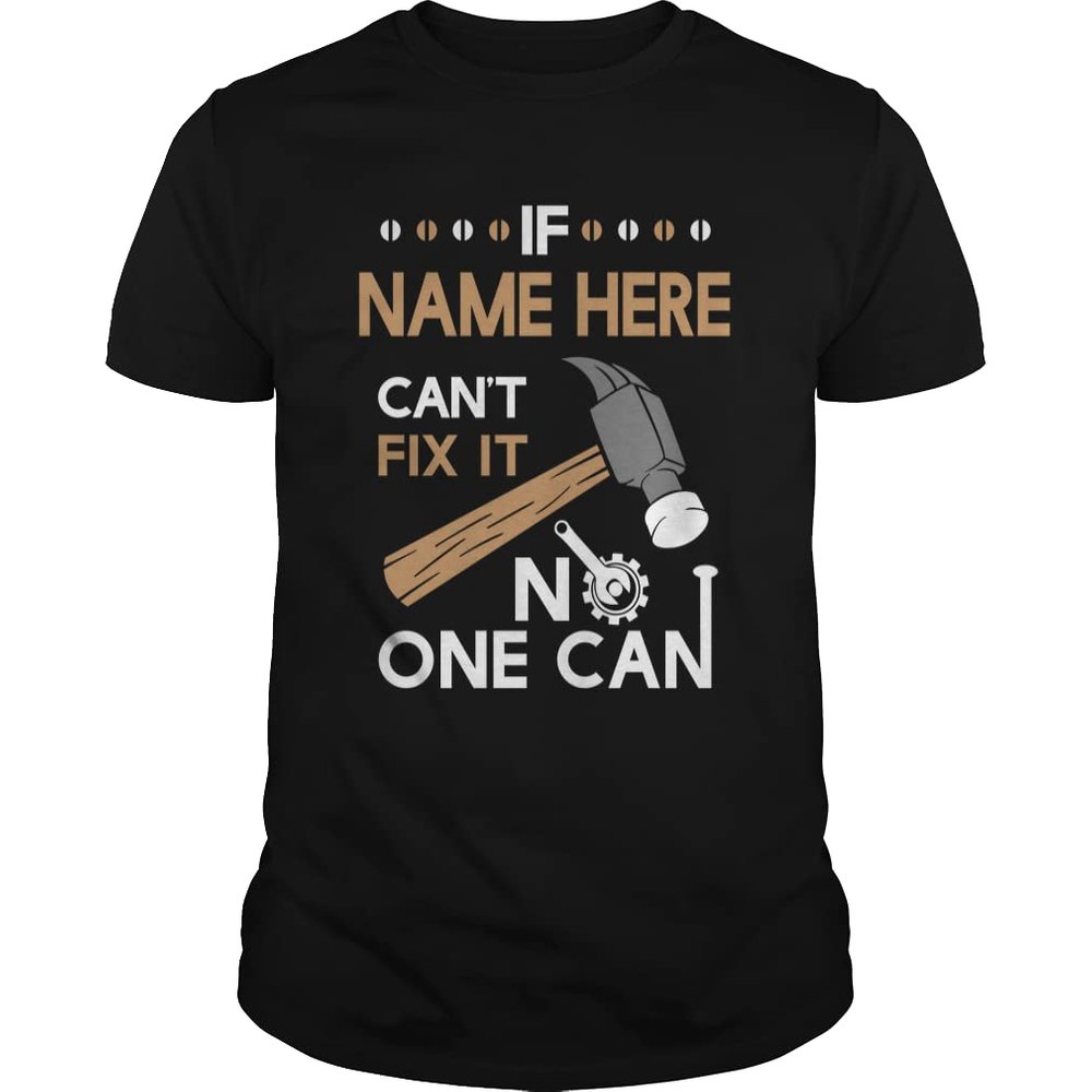 PRINT9GIFT Customized If Papa Cant Fix It No One Can Personalized Shirt Gift for Fathers Day Birthday Christmas 5XL Black