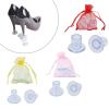 21 Pairs 3 Sizes Heel Protectors for Grass, High Heel Stoppers for Grass, Clear Stiletto High Heel Caps for Walking on Grass and Uneven Floor, Perfect for Weddings, Races, Formal Occasions and Events view 4