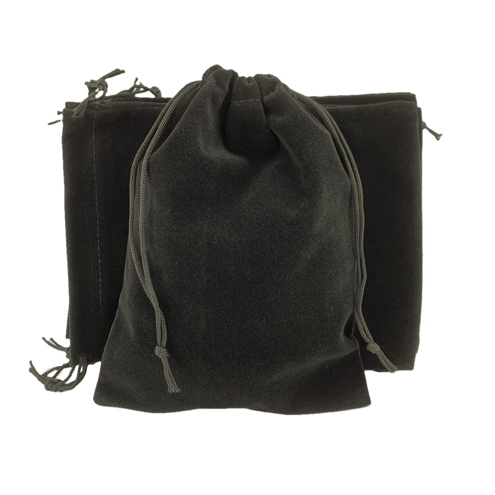 Palmhomee Pack of 6 12x16 Inch Velvet Drawstring Bags Gift Bag Velvet Pouch For Jewelry Wedding and Party Favor (Black)