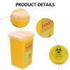 EXCEART Sharps Disposal Container Needle Storage Box 6.10X3.54X3.54 Inches Portable Sharps Box for Safe Needle Syringe and Razor Blade Disposal at Home Clinic and Travel view 4