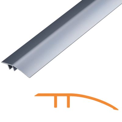 HWLL Metal Transition Strip Reducer Carpet to Laminate, 35 Inch Doorways Threshold Ramp for Carpet Cover/Floor Trim/Door Decor Bar, Easy Cut & Install (Color : Gray)