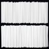 ALINK 1000 Count White Plastic Disposable Drinking Straws, Individually Wrapped Straight Party Straws - 7.75" x 0.23" view 1