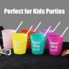 ALINK 1000 Count White Plastic Disposable Drinking Straws, Individually Wrapped Straight Party Straws - 7.75" x 0.23" view 4
