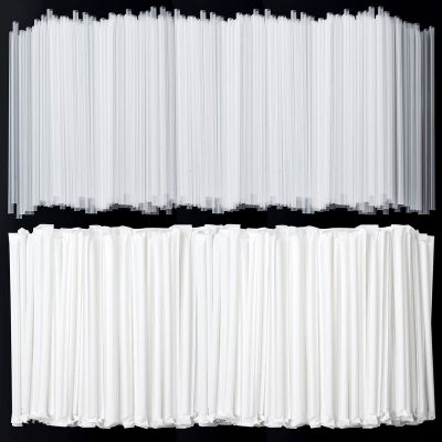 ALINK 1000 Counts Clear Plastic Disposable Drinking Straws, Individually Wrapped Straight Party Straws - 7.75" x 0.23"