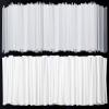 ALINK 1000 Counts Clear Plastic Disposable Drinking Straws, Individually Wrapped Straight Party Straws - 7.75" x 0.23" view 1