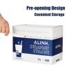 ALINK 1000 Counts Striped Plastic Disposable Drinking Straws, Individually Wrapped Straight Party Straws - 7.75" x 0.23" view 3