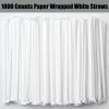 ALINK 1000 Count White Flexible Drinking Straws, Individually Wrapped Plastic Disposable Bendy Straws - 7.75" x 0.23" view 2
