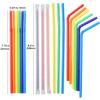 ALINK 1000 Count Colorful Flexible Plastic Drinking Straws, Individually Wrapped, Disposable Bendy Straws - 7.75 in x 0.23 in view 2