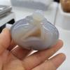 WGPHDW Crystal Healing Meditation Decoration 1pcs Natural Agate geode Stone Crystal Hole Pumpkin Smiling face Crystal Carving Smile face Home Decoration (Size : 200-300g) view 2