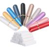 10 Pcs Aluminum Nasal Inhalers Tubes Multi-color Essential Oil Personal Empty Refillable Elegant Inhaler with Wicks view 1